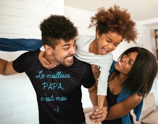 Teeshirt Homme -Le Meilleur Papa C'est Moi-01-01