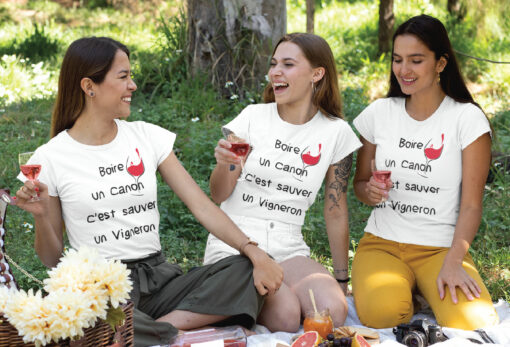 Teeshirt Femme - Boire Un Canon C'est Sauver Un Vigneron