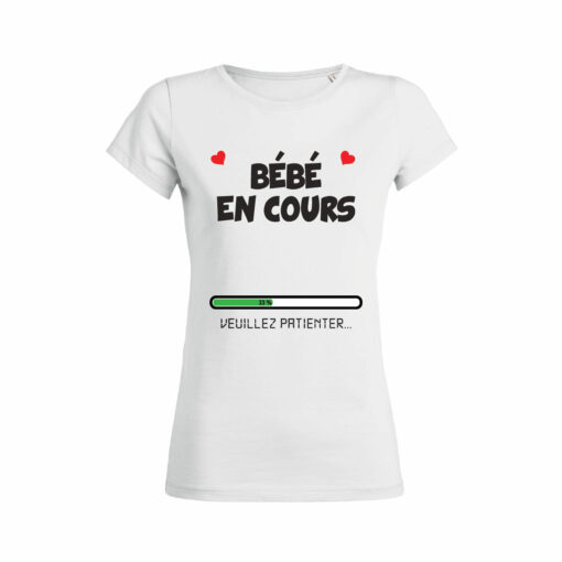 Teeshirt Femme - Bébé En Cours (Veuillez Patienter)