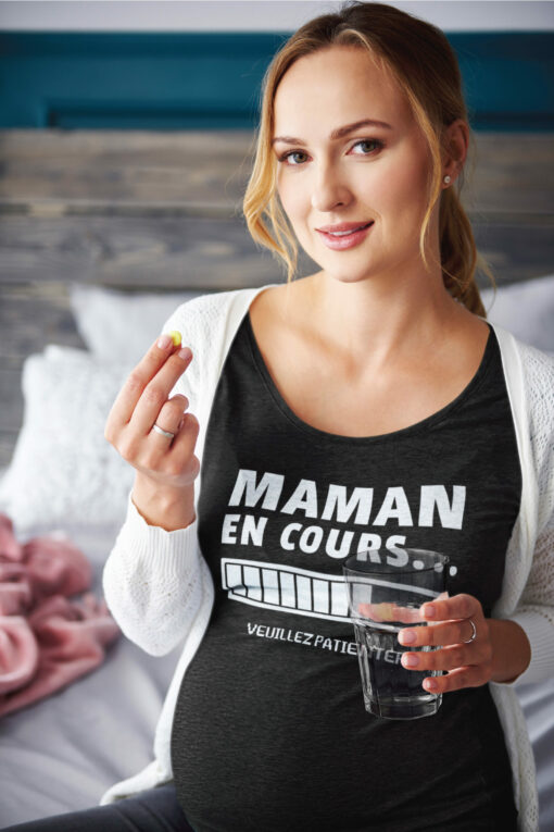 Teeshirt Femme - Maman En Cours (Veuillez Patienter)