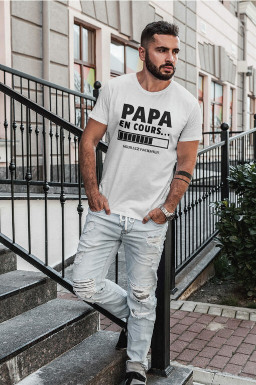 Teeshirt Homme - Papa En Cours (Veuillez Patienter)