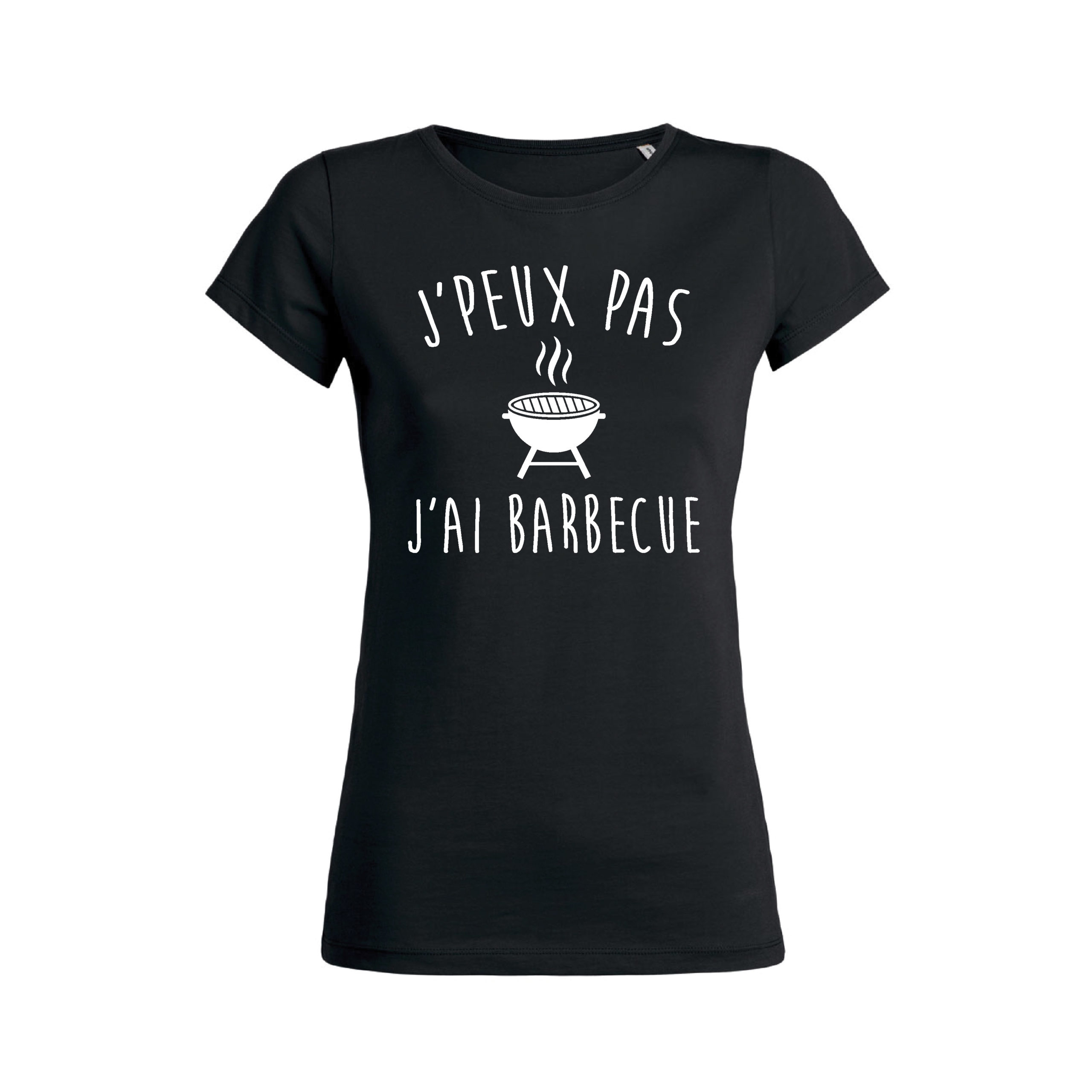 Tablier Humour BBQ Spreadshirt - « J'peux Pas, J'ai Barbecue » - Coton Robuste 240 G/m², Réglable, Lavable 30°C