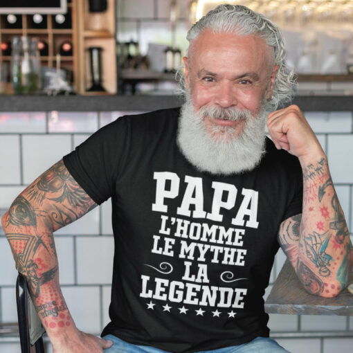 Teeshirt Homme - Papa L'homme Le Mythe La Légende