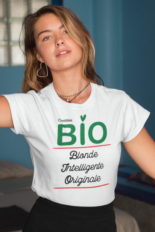 Tshirt Femme - Certifiée BIO (Blonde Intelligente Originale)