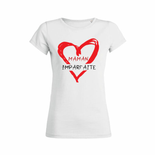 Teeshirt Femme - Maman Imparfaite - Blanc