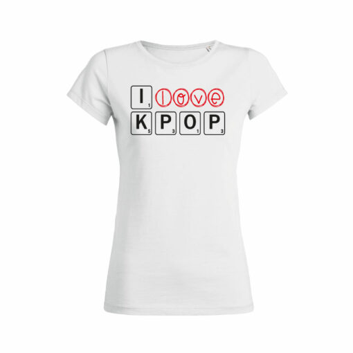 Teeshirt Femme - I Love Kpop Scrabble