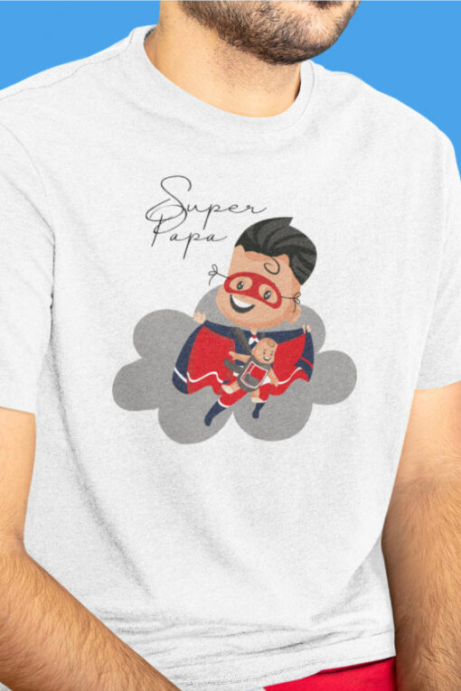 Teeshirt Homme - Super Papa Dessin