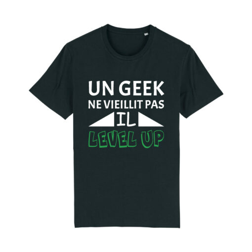 Teeshirt Homme - Un Geek Ne Vieillit Pas Il Level Up