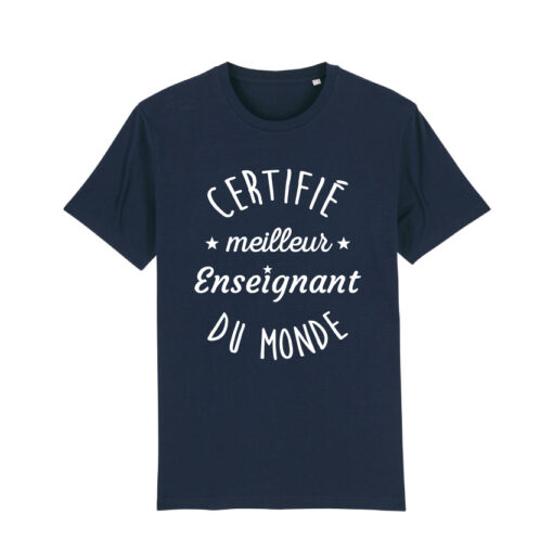 Teeshirt Homme - Certifié Meilleur Enseignant Du Monde