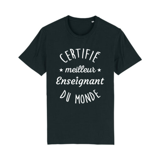 Teeshirt Homme - Certifié Meilleur Enseignant Du Monde