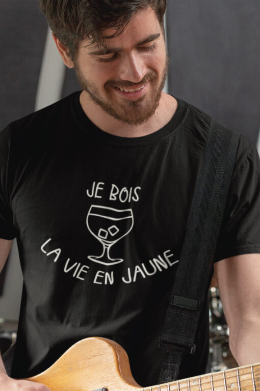 Teeshirt Homme - Je Bois La Vie En Jaune