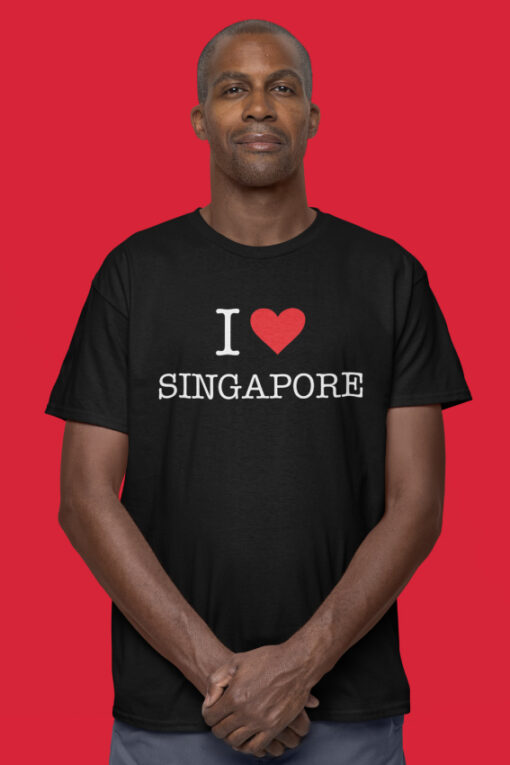 Teeshirt Homme - I Love Singapore