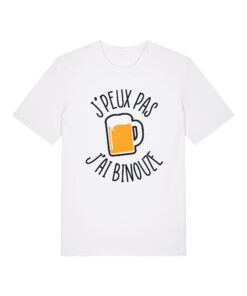 Teeshirt Homme - J'peux Pas J'ai Binouze - Blanc