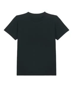 T-shirt enfant noir personnalisable, vue de face
