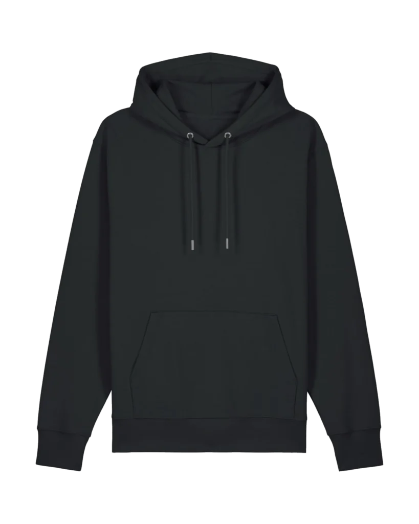 Sweat à capuche personnalisé noir — face