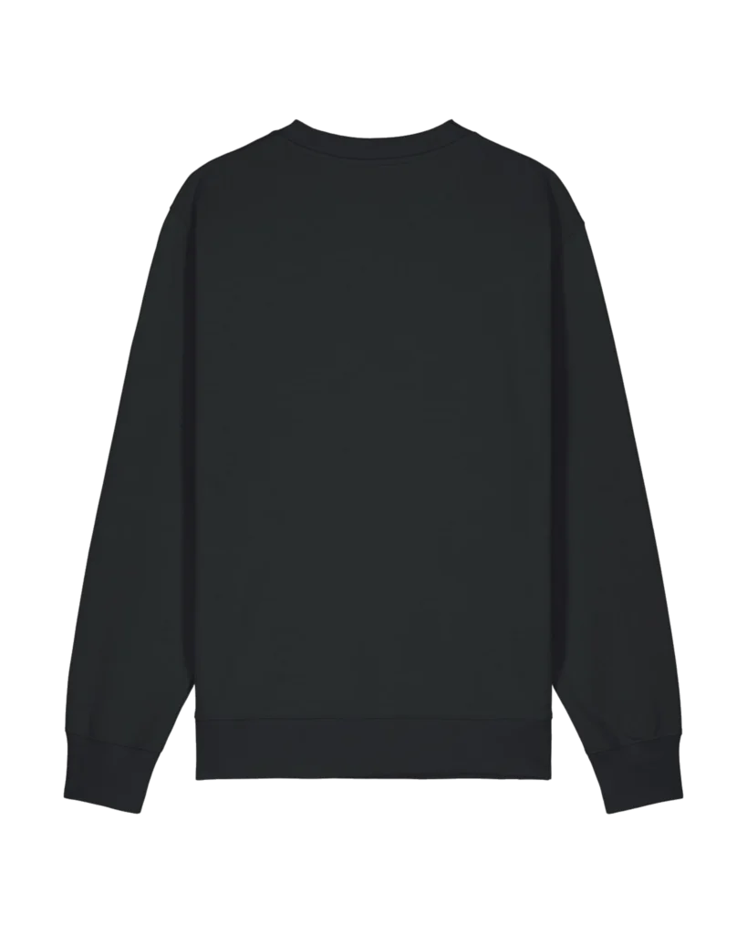 Sweatshirt personnalisé noir col rond — dos