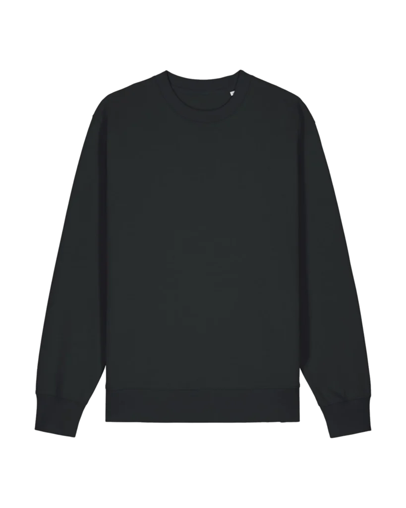 Sweatshirt personnalisé noir col rond — face