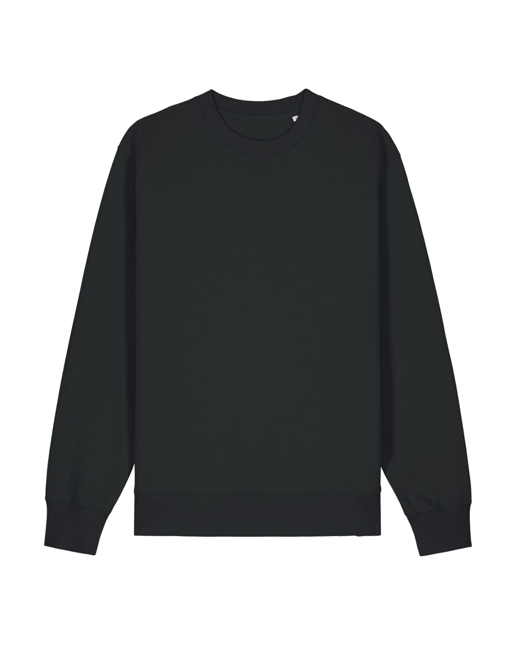 Sweatshirt personnalisé noir col rond — face