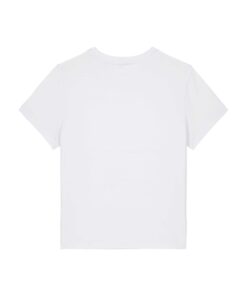 T-shirt femme col rond blanc personnalisable, vue de dos