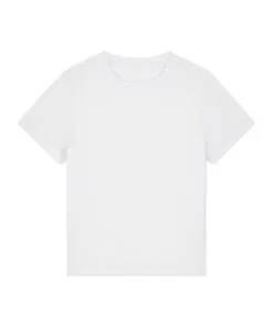 T-shirt femme col rond blanc personnalisable, vue de face
