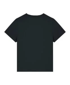 T-shirt femme col rond noir personnalisable, vue de dos