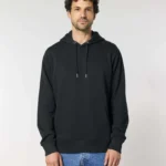 Sweat à capuche personnalisé noir, imprimé à Paris