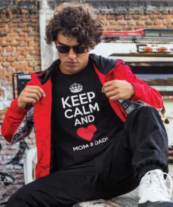 Teeshirt Homme - Keep Calm And Love Mom & Dad