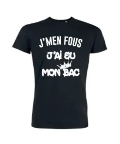 Teeshirt Homme – J’men Fous J’ai Eu Mon Bac