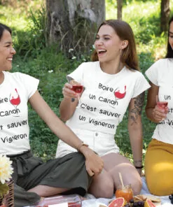 Teeshirt Femme - Boire Un Canon C'est Sauver Un Vigneron
