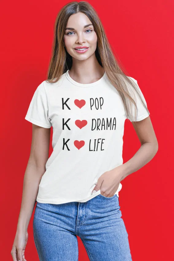 Teeshirt Femme - Love Kpop Kdrama Klife