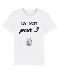 Pack 2 Tshirts - Je Bois Pour 3 - Je Mange Pour 2