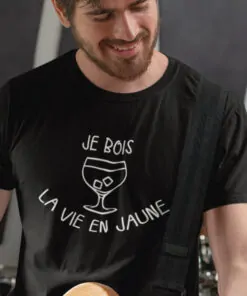 Teeshirt Homme - Je Bois La Vie En Jaune