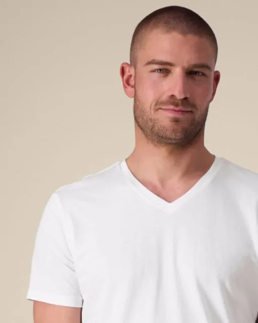 T-shirt homme col V personnalisé en express