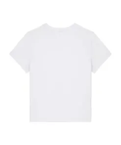 T-shirt femme col rond blanc personnalisable, vue de dos